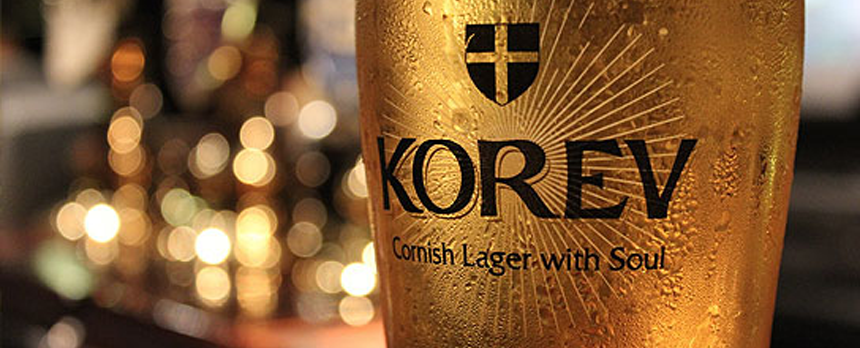 picture of a pint of Korev Cornish lager