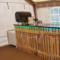 Mobile Bar at a wedding in Mousehall in Cornwall